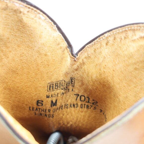 Abilene Cowboy Boots Women’s Size 6 M Brown Leather Vibram Soles USA Made - Picture 8 of 10